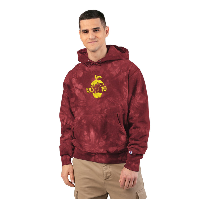 Unisex Champion Tie-Dye Hoodie with Embroidery - Stylish Casual Wear for All Occasions, Trendy Gift Idea, Cozy Comfortable Fashion, [...] - Rot10apples