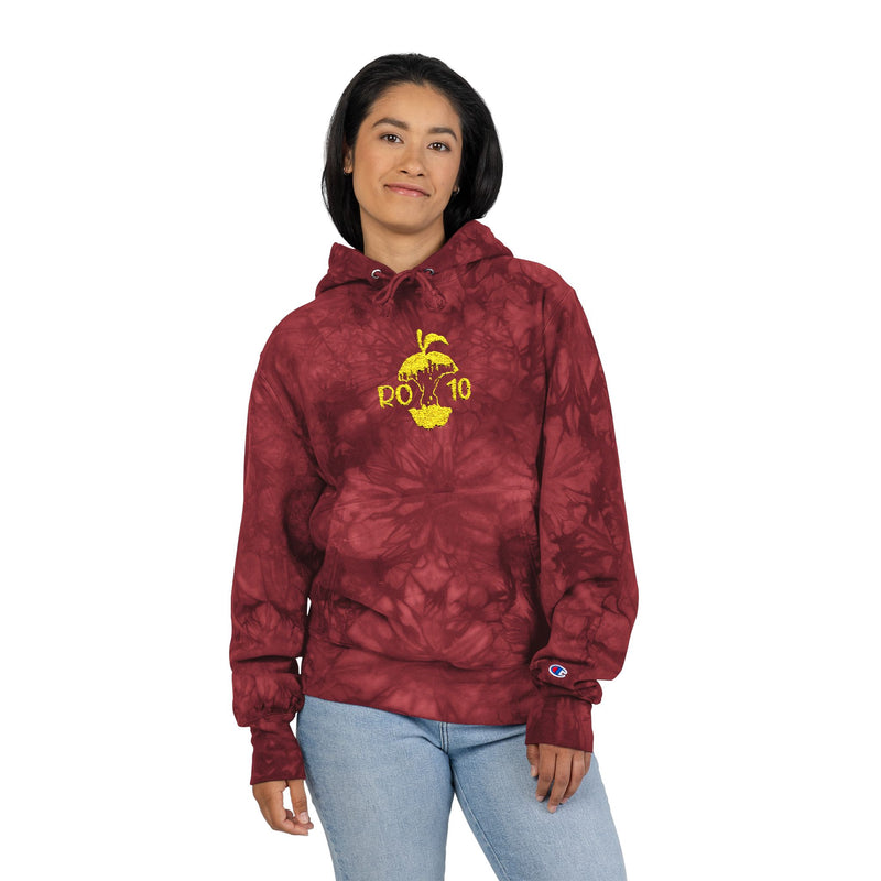 Unisex Champion Tie-Dye Hoodie with Embroidery - Stylish Casual Wear for All Occasions, Trendy Gift Idea, Cozy Comfortable Fashion, [...] - Rot10apples