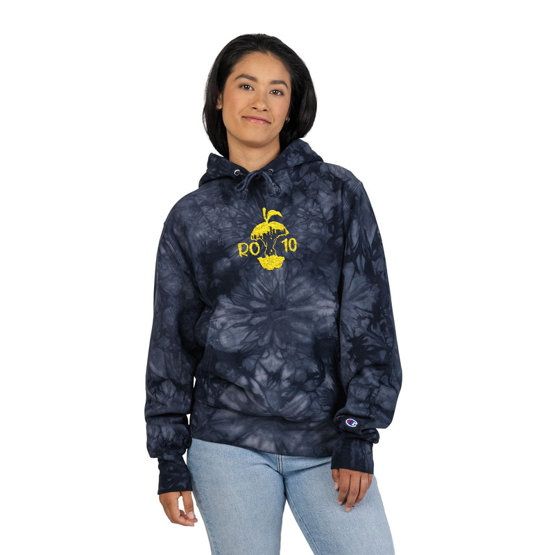 Unisex Champion Tie-Dye Hoodie with Embroidery - Stylish Casual Wear for All Occasions, Trendy Gift Idea, Cozy Comfortable Fashion, [...] - Rot10apples