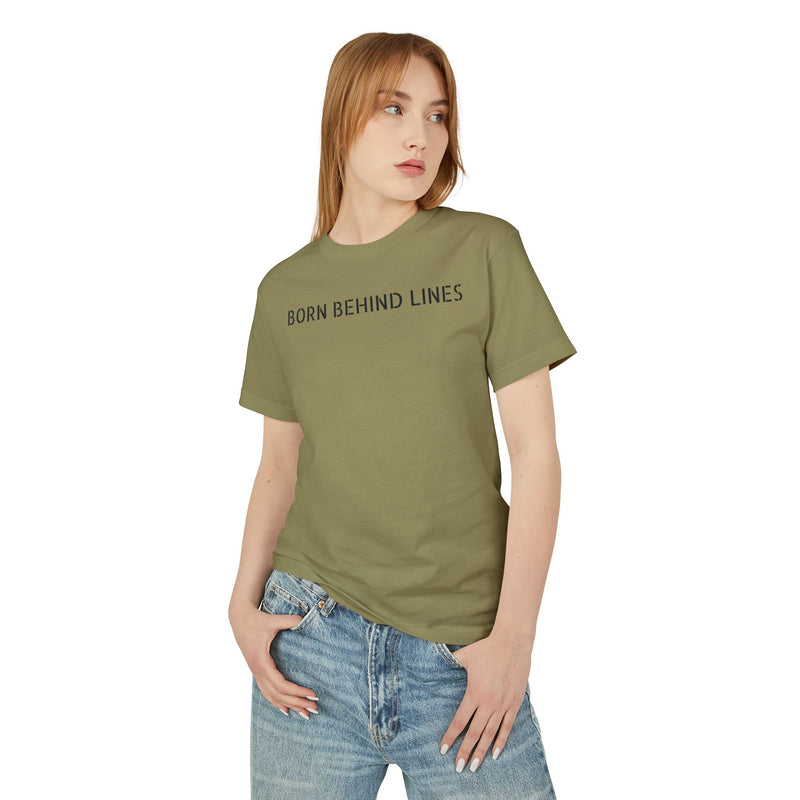 Born Behind Lines Unisex Tee, Casual Wear, Graphic Tee, Gift for Him/Her, Streetwear, Everyday Style